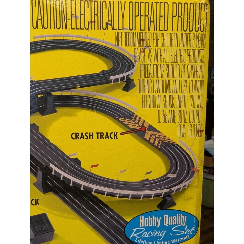 NASCAR Speedway HO Slot Car Set 15 1/2' Race Track Factory Sealed